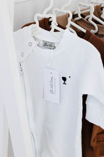 Load image into Gallery viewer, Little + Wild Zippy Romper in white
