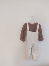 Load image into Gallery viewer, Knitted Overalls in Cream
