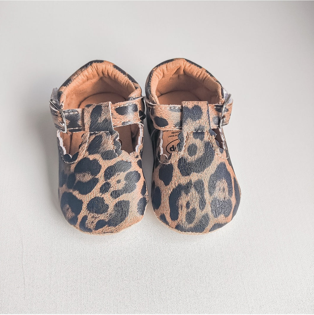 Leopard print baby clearance booties