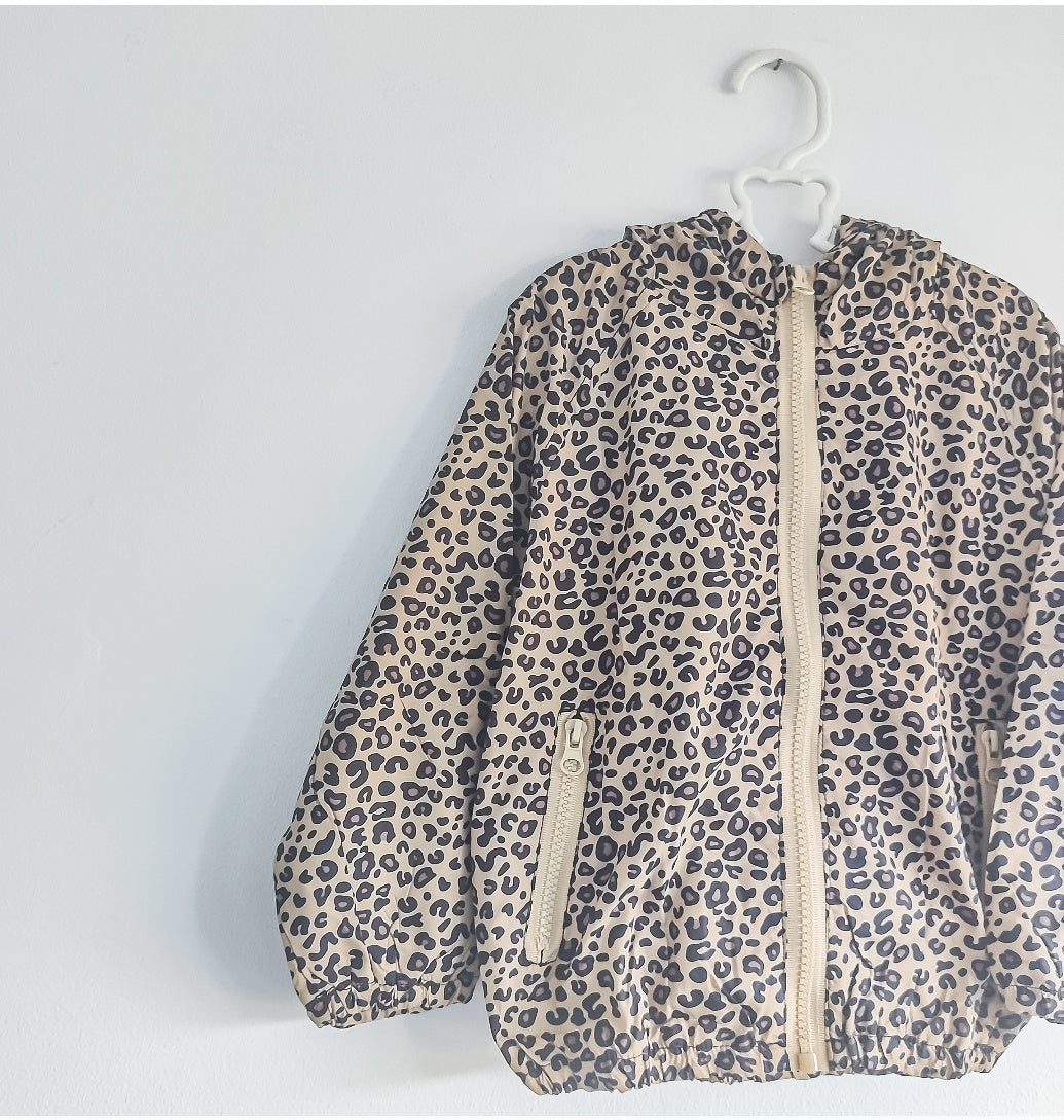 Leopard Raincoat in Nude